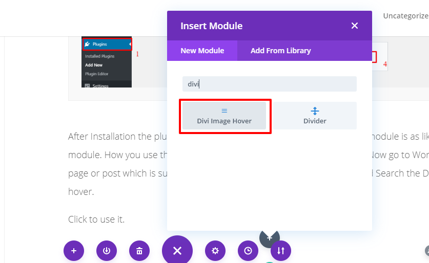 use Divi image hover